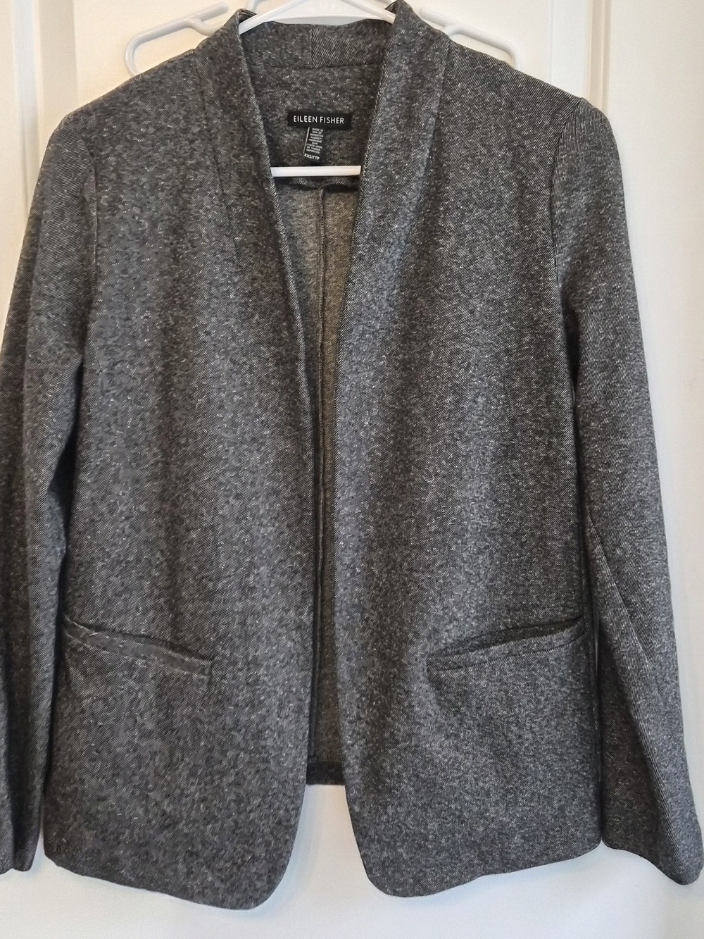Eileen Fisher Women’s Gray Open-Front Jacket